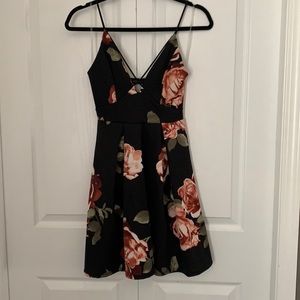 Black floral dress